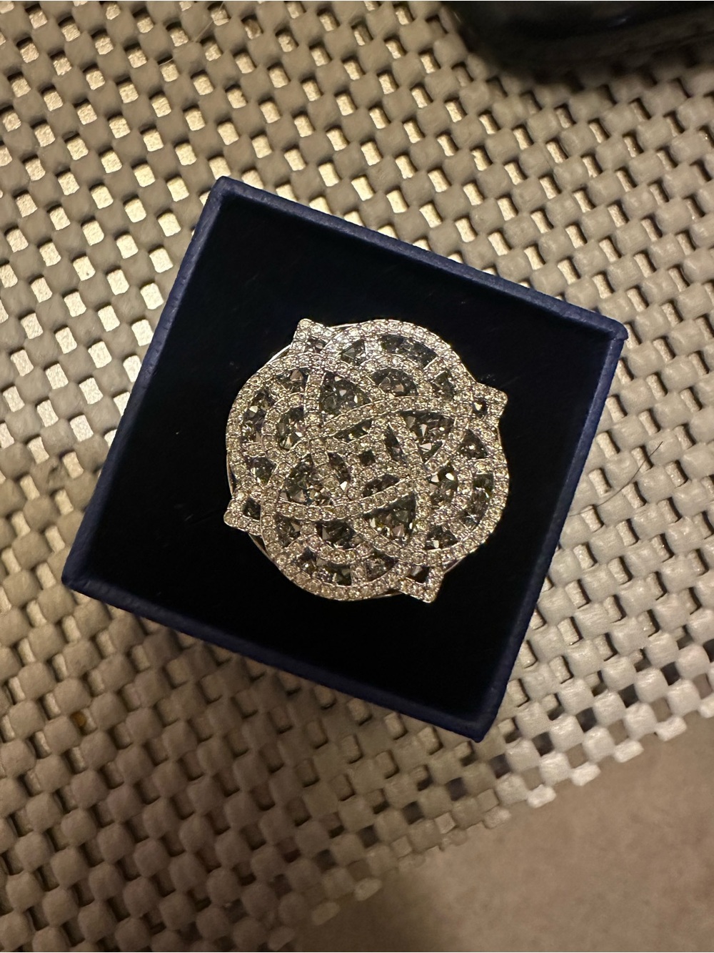 Silver-Tone Crystal ring by Swarovski size 7